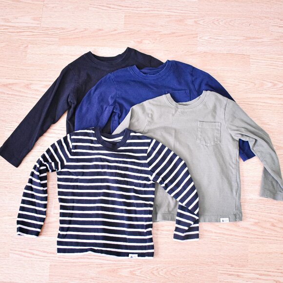 EUC Bundle of 4 Gap Toddler Pocket Long Sleeve Shirts - Picture 1 of 10
